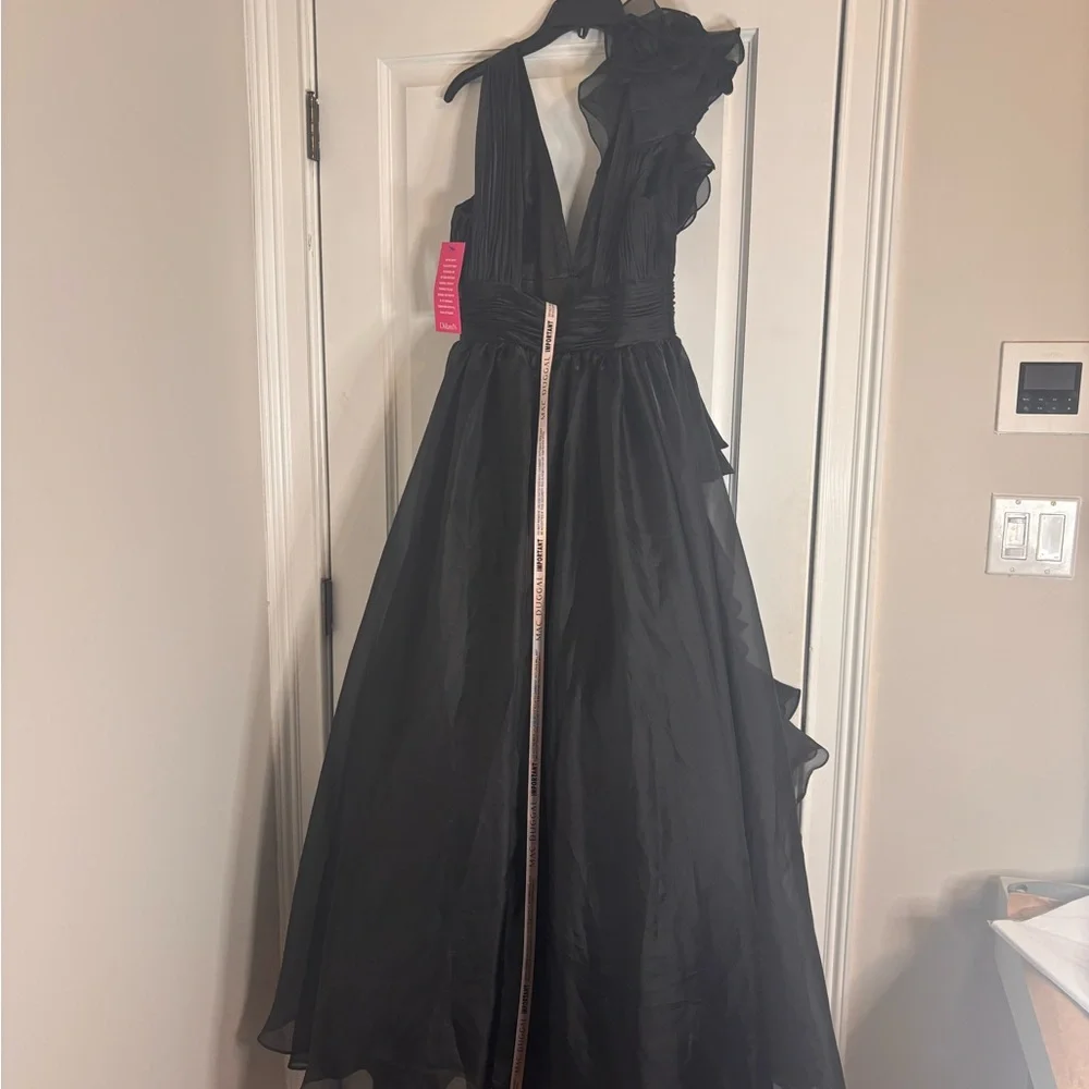Mac Duggal Ruffled Shoulder Ball Gown - Picture 7 of 8
